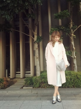 「MERCURYDUO（マーキュリーデュオ）のアイテム（ブーティ）」を使った、山田ゆかさん（レディース・160cm）の冬コーディネート