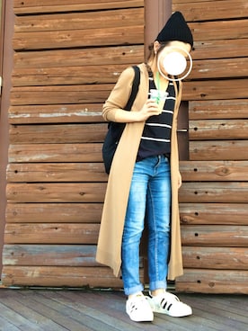 「CHAPTER WORLD PREMIUM（チャプターワールドプレミアム）のアイテム（シューズ）」を使った、chanpekoさん（レディース・153cm）の秋コーディネート