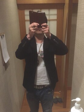 「AZUL by moussy（アズールバイマウジー）のアイテム（テーラードジャケット）」を使った、じゆんぼーさん（メンズ・173cm）の春コーディネート
