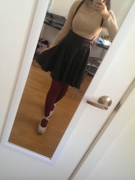 「厚底」｜Yui S.さん（レディース・150cm）の冬コーディネート