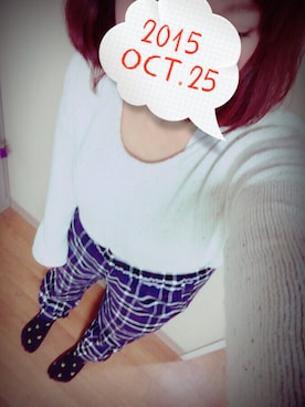 「タータンチェック」｜yummさん（レディース・151cm）の秋コーディネート