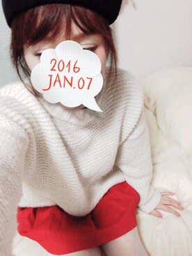 「STYLENANDA（スタイルナンダ）のアイテム（ハンチング/ベレー帽）」を使った、yummさん（レディース・151cm）の冬コーディネート