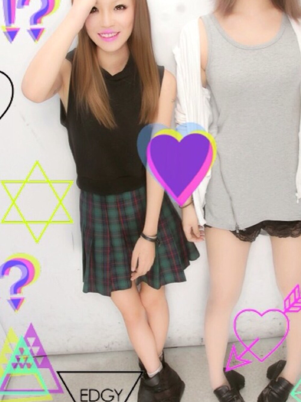 「EMODAのアイテム（タンクトップ、ブラック系）」を使った、Shellyさん（レディース・156cm）の冬コーディネートの1枚目の写真