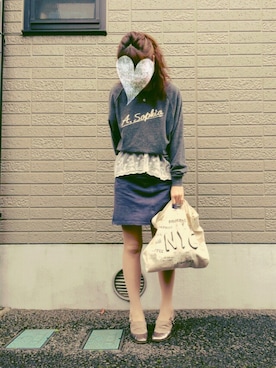 「ぺプラムトップス」｜「アイテム（ブーティ）」を使った、yukahiroさん（レディース・160cm）の春コーディネート