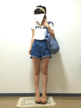 「7月WEAR夏のサンダル祭り」｜「アイテム（その他）」を使った、yukahiroさん（レディース・160cm）の夏コーディネート