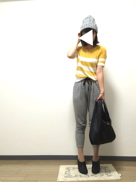 「RETRO GIRL（レトロガール）のアイテム（ニットキャップ/ビーニー）」を使った、yukahiroさん（レディース・160cm）の秋コーディネート