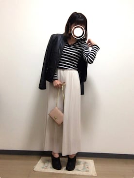 「プリーツ」｜「アイテム（ブーティ）」を使った、yukahiroさん（レディース・160cm）の秋コーディネート