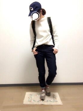 「旦那さんのを借りました」｜yukahiroさん（レディース・160cm）の秋コーディネート
