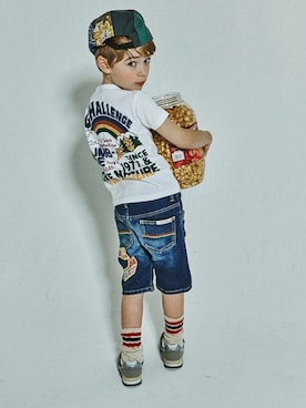 「KRIFF MAYER Kid's Collection（クリフメイヤーキッズコレクション）のアイテム」を使った、KRIFF MAYERさん（キッズ・113cm）の夏コーディネート