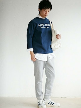 「KRIFF MAYER（クリフメイヤー）のアイテム（トップス）」を使った、KRIFF MAYERさん（メンズ・175cm）の春コーディネート