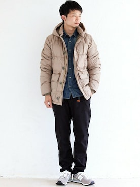 「アウトドアミックス」｜KRIFF MAYERさん（メンズ・175cm）の冬コーディネート