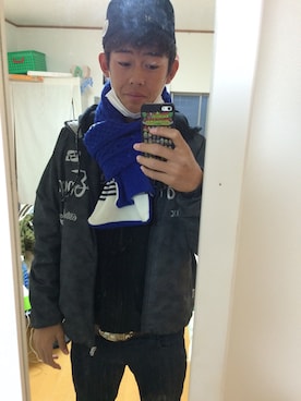 「アイテム（ナイロンジャケット）」を使った、taigaさん（メンズ・175cm・10代）の冬コーディネート