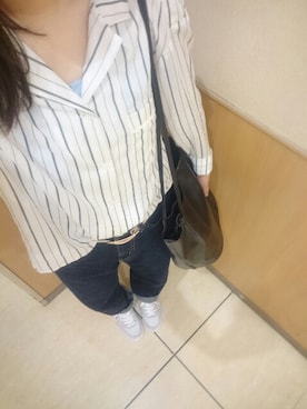 「スキッパーシャツ」｜「アイテム（キャミソール）」を使った、たたさん（レディース・158cm）の夏コーディネート