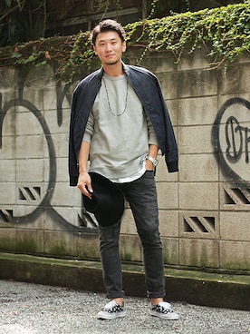 「GAP（ギャップ）のアイテム（パンツ）」を使った、GapJapan_Menさん（メンズ・180cm）の秋コーディネート