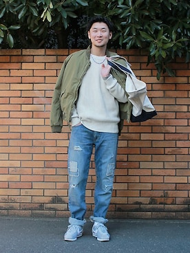 「GAP（ギャップ）のアイテム（その他）」を使った、GapJapan_Menさん（メンズ・180cm）の春コーディネート