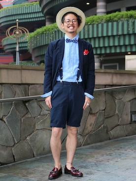 「GAP（ギャップ）のアイテム（パンツ）」を使った、GapJapan_Menさん（メンズ・170cm）の春コーディネート