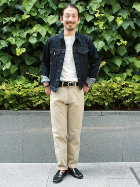「GAP（ギャップ）のアイテム（パンツ）」を使った、GapJapan_Menさん（メンズ・175cm）の夏コーディネート