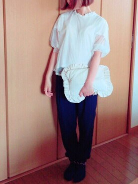 「IamI in fact…」｜「アイテム（パンツ）」を使った、nonoさん（レディース・155cm）の夏コーディネート