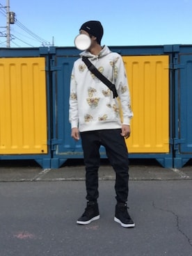 「cybermonday」｜たいやきさん（メンズ・179cm）の冬コーディネート