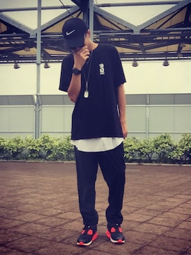 「AIRMAX90」｜「アイテム（腕時計）」を使った、たいやきさん（メンズ・179cm）の秋コーディネート