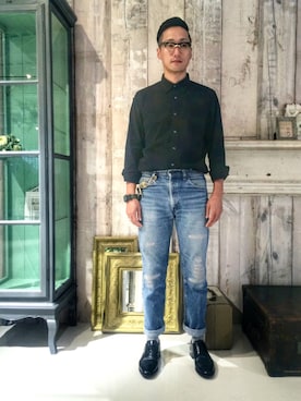 「アイテム（ソックス/靴下）」を使った、Leeさん（メンズ・174cm・30代）の夏コーディネート