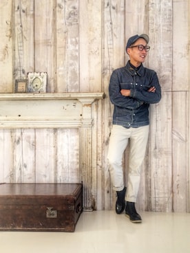 「URBAN RESEARCH（アーバンリサーチ）のアイテム（ブーツ）」を使った、Leeさん（メンズ・174cm）の秋コーディネート