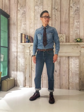 「アイテム（フォーマルスーツ/小物）」を使った、Leeさん（メンズ・174cm・30代）の秋コーディネート