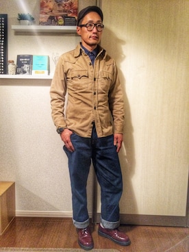 「アイテム（その他）」を使った、Leeさん（メンズ・174cm・30代）の秋コーディネート