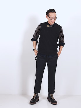 「IL BISONTE（イルビゾンテ）のアイテム」を使った、Leeさん（メンズ・174cm）の秋コーディネート