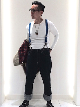 「リーバイス」｜「アイテム（その他）」を使った、Leeさん（メンズ・174cm）の秋コーディネート