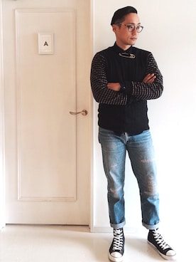 「Levi's（リーバイス）のアイテム（シューズ）」を使った、Leeさん（メンズ・174cm）の秋コーディネート