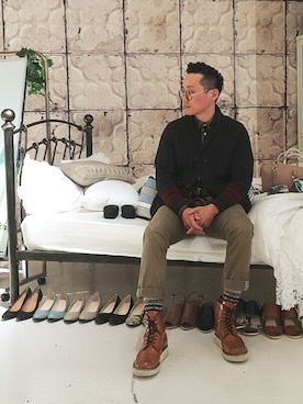 「Levi's」｜「アイテム（ブーツ）」を使った、Leeさん（メンズ・174cm）の冬コーディネート