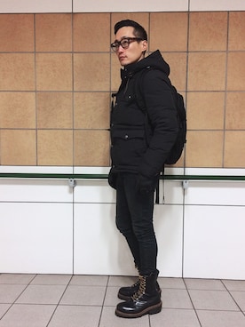 「Levi's（リーバイス）のアイテム（ダウンジャケット/コート）」を使った、Leeさん（メンズ・174cm）の冬コーディネート