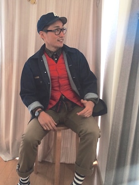 「リーバイス」｜Leeさん（メンズ・174cm）の冬コーディネート