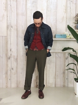 「CROWDED CLOSET（クラウデッドクローゼット）のアイテム」を使った、Leeさん（メンズ・174cm）の冬コーディネート