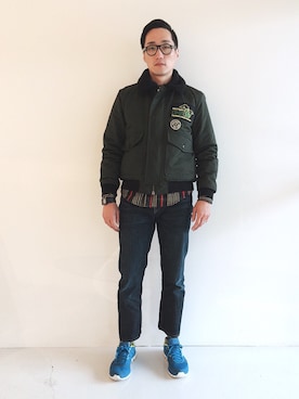 「リーバイス」｜Leeさん（メンズ・174cm）の春コーディネート