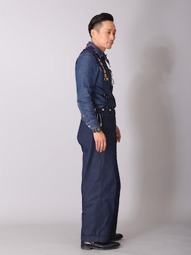 「アイテム（サスペンダー）」を使った、Leeさん（メンズ・174cm）の春コーディネート