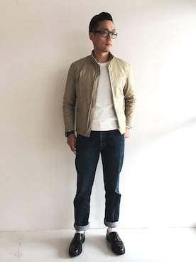 「Levi's」｜「アイテム（ブルゾン）」を使った、Leeさん（メンズ・174cm）の春コーディネート