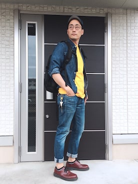 「Levi's」｜「アイテム（キャップ）」を使った、Leeさん（メンズ・174cm）の春コーディネート