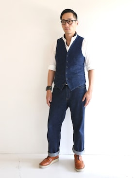 「CROWDED CLOSET（クラウデッドクローゼット）のアイテム」を使った、Leeさん（メンズ・174cm）の春コーディネート