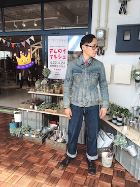 「リーバイス」｜Leeさん（メンズ・174cm）の春コーディネート