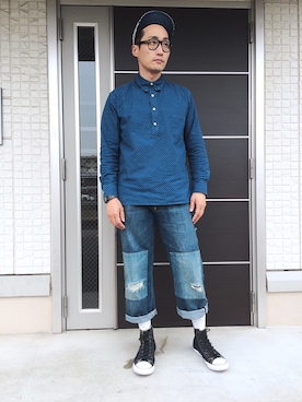 「Levi's」｜「アイテム（キャップ）」を使った、Leeさん（メンズ・174cm）の春コーディネート