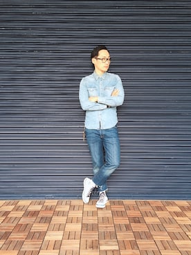 「リーバイス」｜Leeさん（メンズ・174cm）の春コーディネート