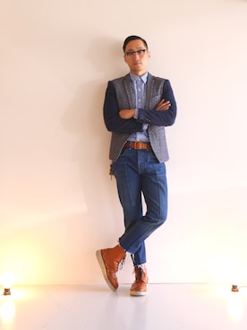 「Levi's」｜「アイテム（ブーツ）」を使った、Leeさん（メンズ・174cm）の春コーディネート