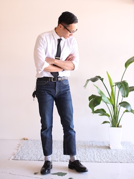 「リーバイス」｜Leeさん（メンズ・174cm）の春コーディネート