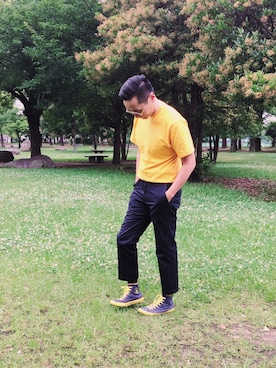 「CAMBER（キャンバー）のアイテム」を使った、Leeさん（メンズ・174cm）の夏コーディネート