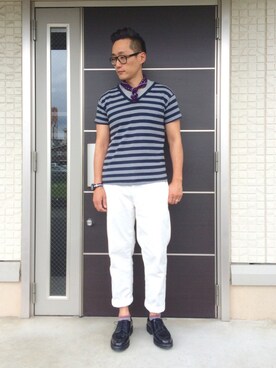 「IL BISONTE（イルビゾンテ）のアイテム（財布/小物）」を使った、Leeさん（メンズ・174cm）の夏コーディネート