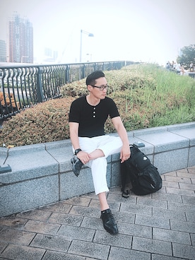 「白パン」｜Leeさん（メンズ・174cm）の夏コーディネート