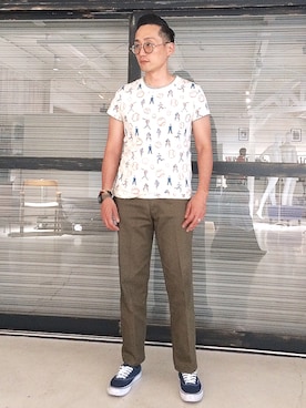 「リーバイス」｜「アイテム（その他）」を使った、Leeさん（メンズ・174cm）の夏コーディネート