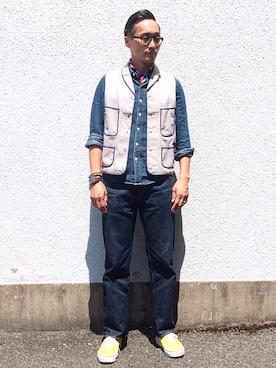 「Dry Bones（ドライボーンズ）のアイテム」を使った、Leeさん（メンズ・174cm）の夏コーディネート